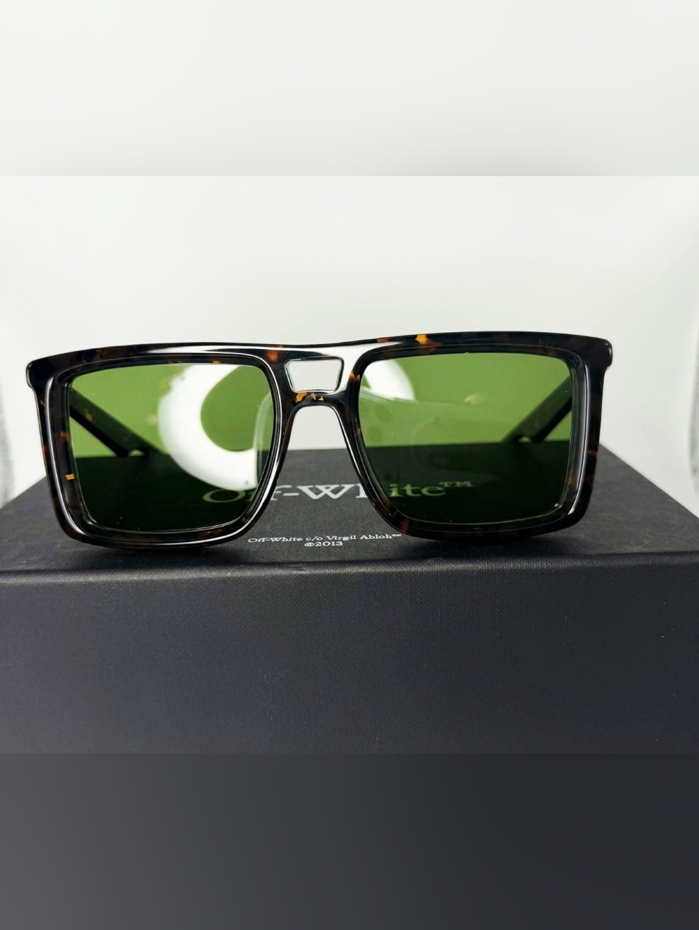 🔥Authentic Off-White "Virgil" Square-Frame Sunglasses – Dark Havana - Picture 2 of 6
